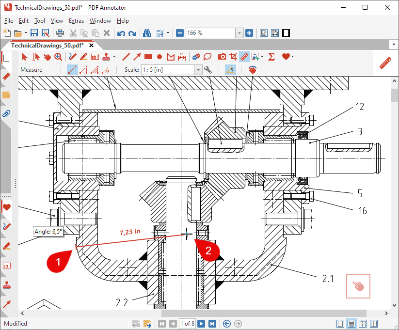 How to measure distances in technical drawings - PDF Annotator